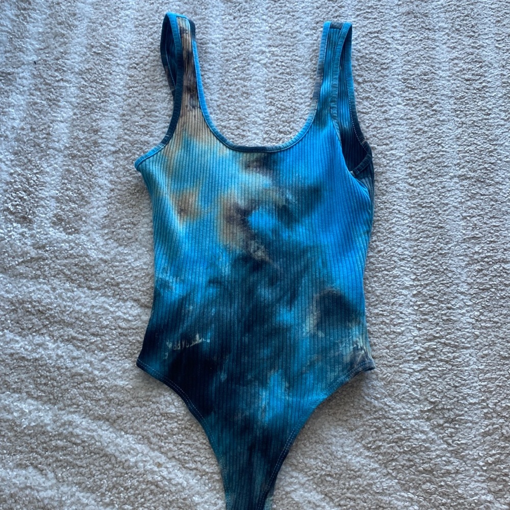 Blue tie dye Bodysuit